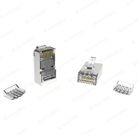 Cat.6 STP Plug RJ45 With Insert 4 Up 4 Down RJ45 Connector